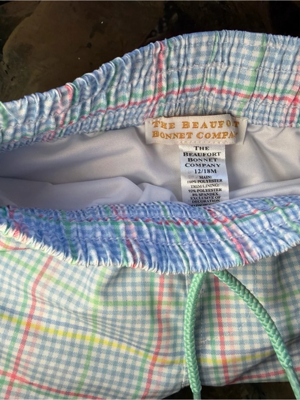 The Beaufort Bonnet Company Plaid Swim Trunks